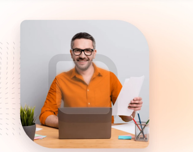 Cartoon Girl Sitting on Desk